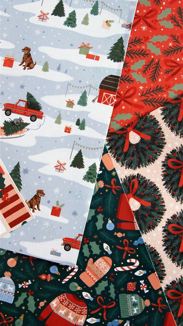 1290x2796 a pile of christmas wrapping paper on top of each ... - happy holidays iPhone Wallpaper