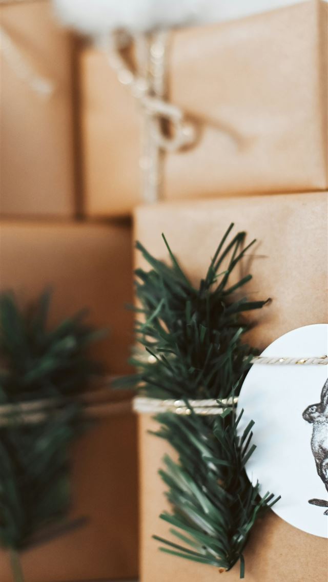 1290x2796 selective focus photography of brown gift boxes -  iphone 15 Wallpaper