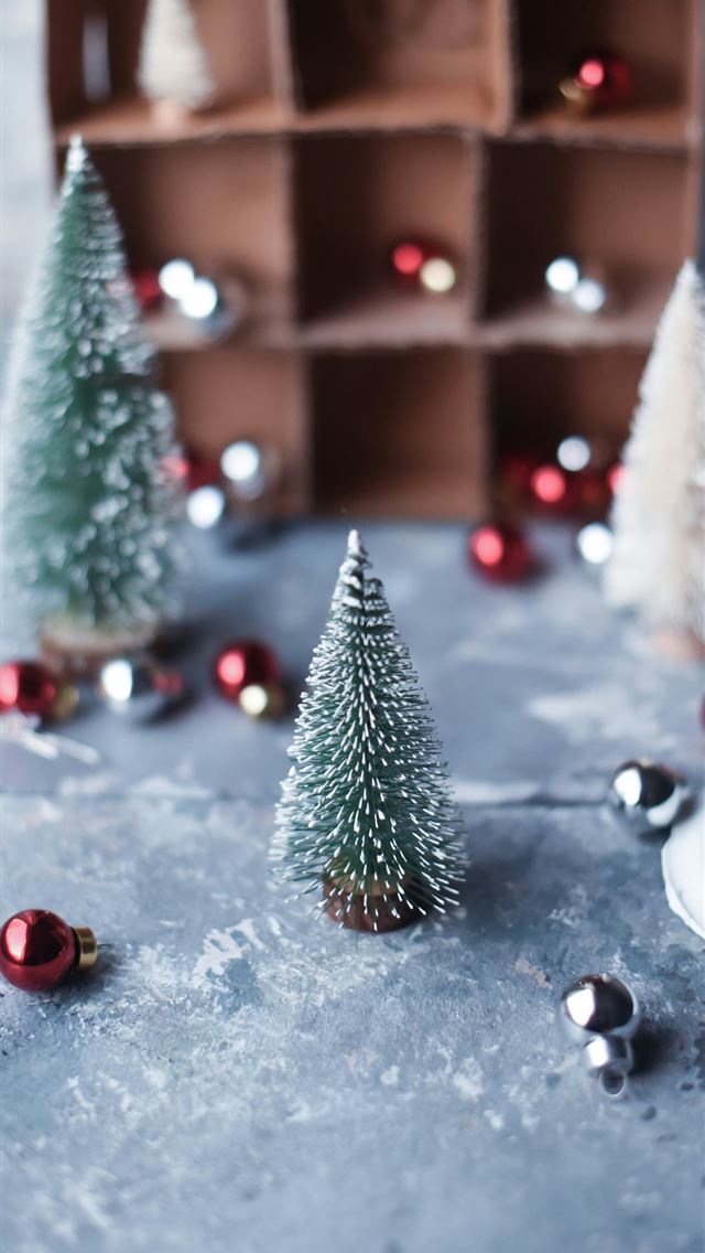 1290x2796 Christmas trees decor -  iphone 15 Wallpaper