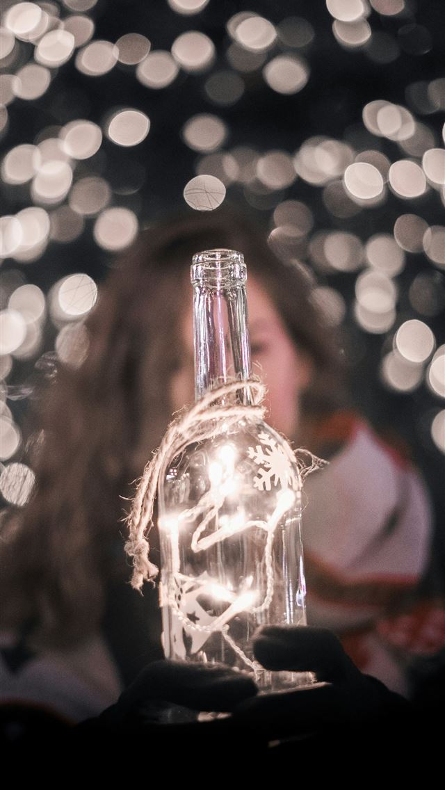 1290x2796 selective focus photography of string lights on bo... - holiday iPhone Wallpaper