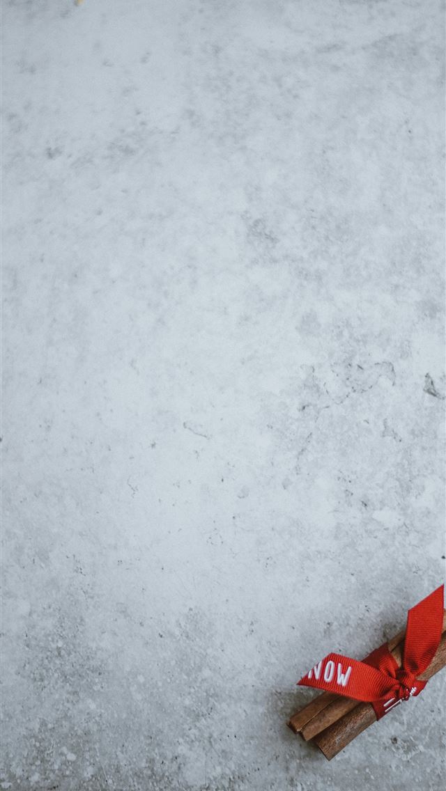 1290x2796 red ribon on snow - holiday iPhone Wallpaper