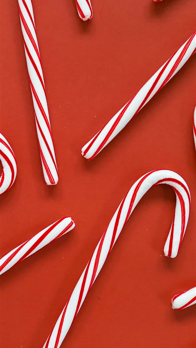 1290x2796 white and red candy canes - holiday iPhone Wallpaper