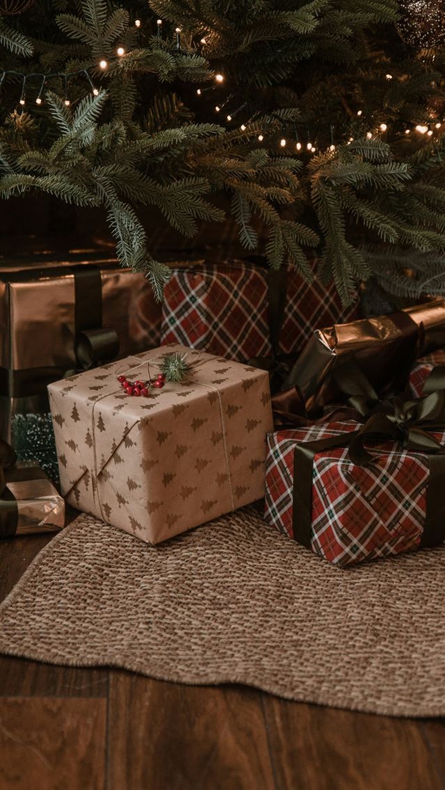 1290x2796 presents under a christmas tree -  iphone 15 Wallpaper
