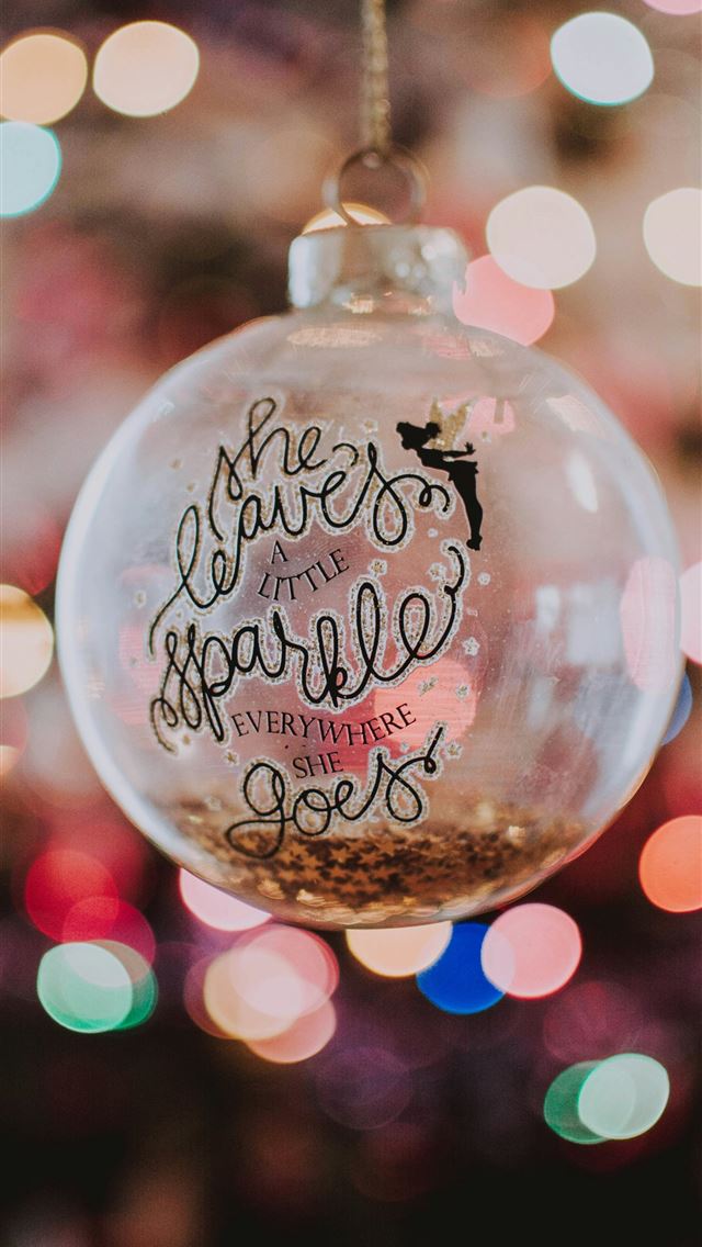 1290x2796 hanging clear bauble with text - birthday cake iPhone Wallpaper