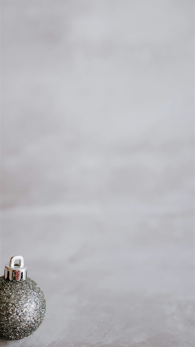 1290x2796 gray bauble on gray surface - silver iPhone Wallpaper