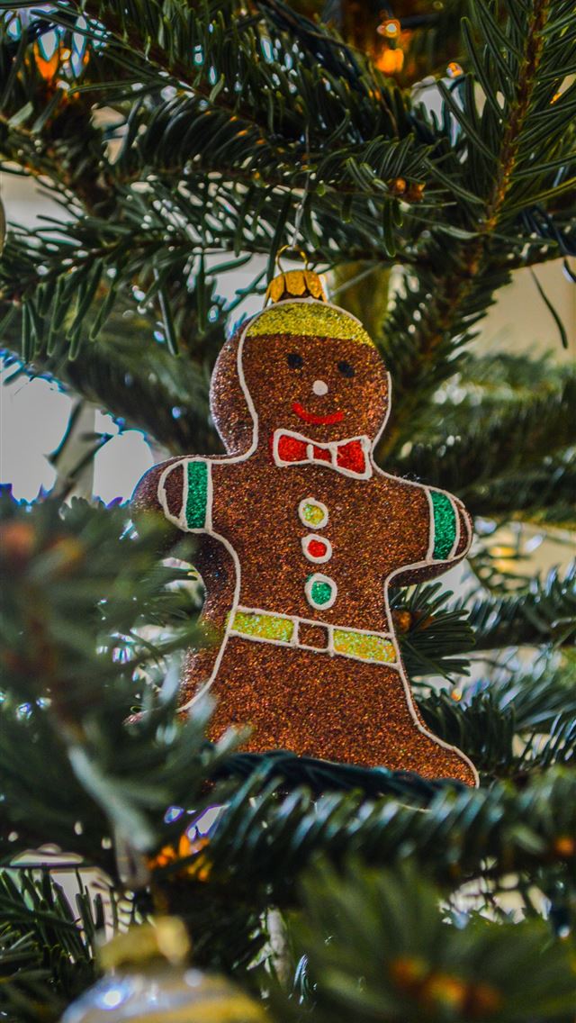 1290x2796 Gingerbreadman bauble - holiday iPhone Wallpaper