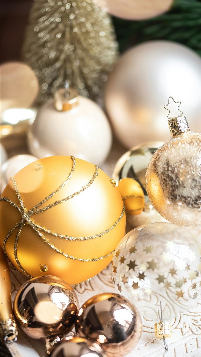 1290x2796 a close up of a tray with ornaments on it - christmas iPhone Wallpaper