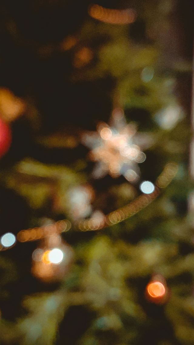 1290x2796 red baubles on green christmas tree - christmas iPhone Wallpaper