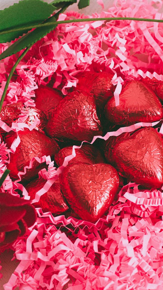 1290x2796 Chocolate Candy Hearts - valentine's day iPhone Wallpaper