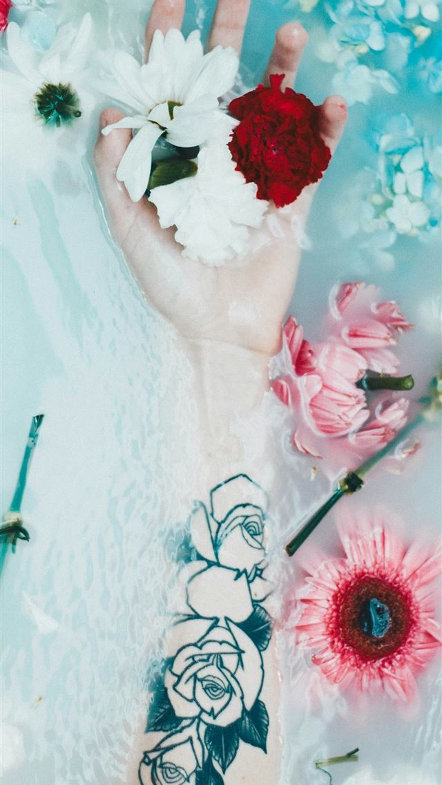 1290x2796 Floating Flowers - valentine's day iPhone Wallpaper