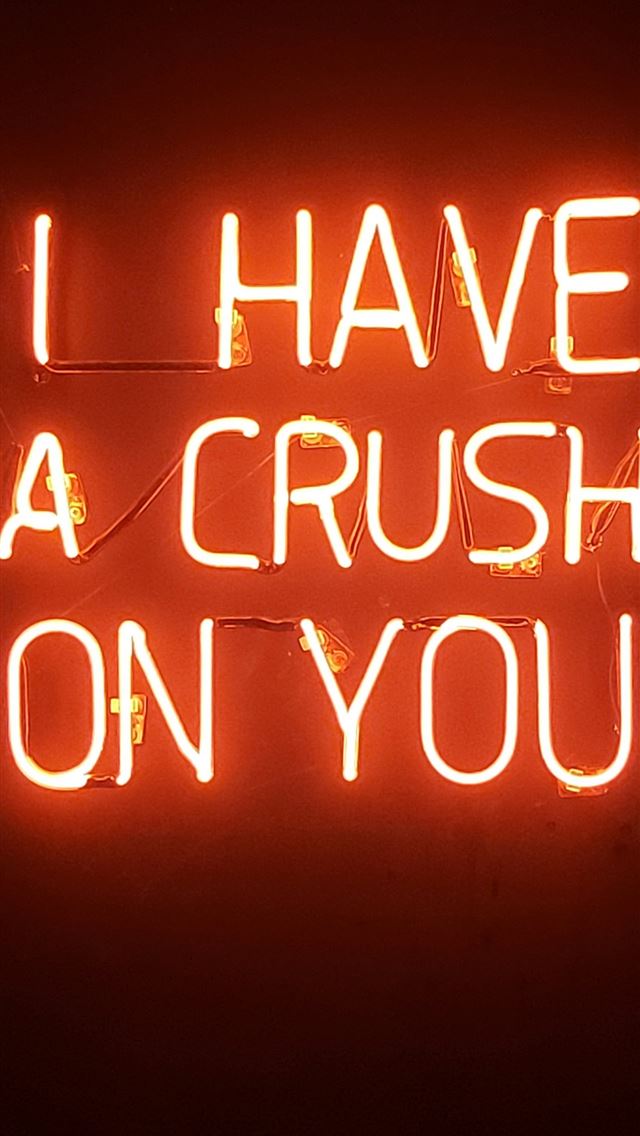 1290x2796 I Have a Crush on You Neon Sign - valentine's day iPhone Wallpaper