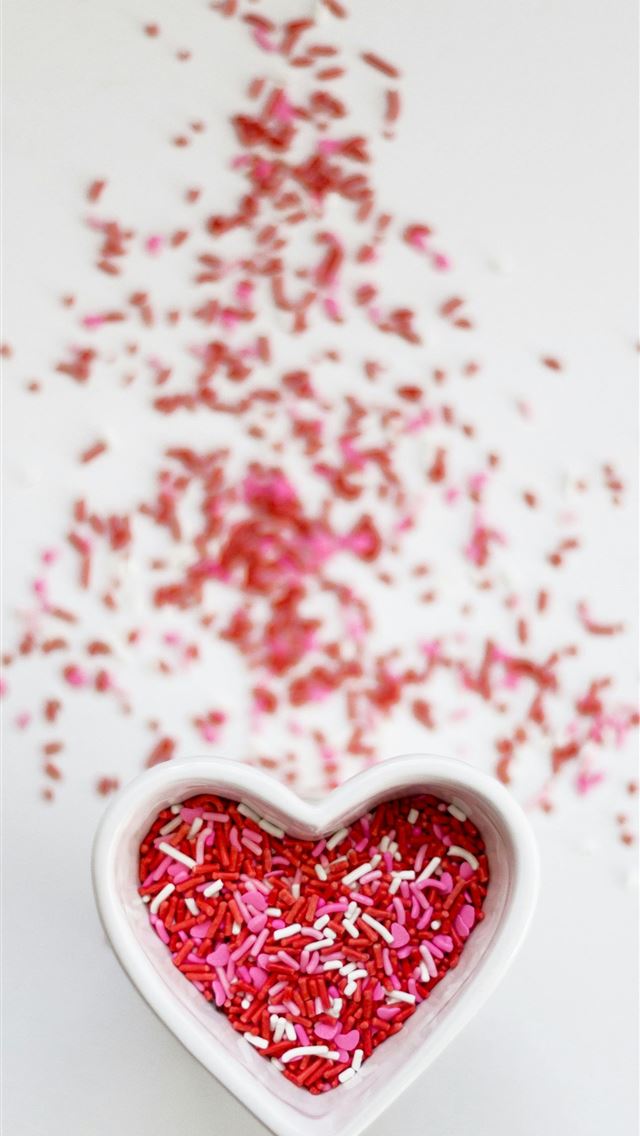 1290x2796 Pink Red and White Sprinkles - valentine's day iPhone Wallpaper