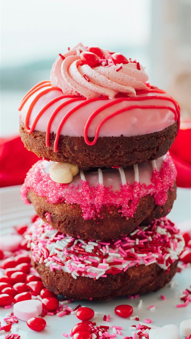 1290x2796 V Day Donuts - valentine's day iPhone Wallpaper