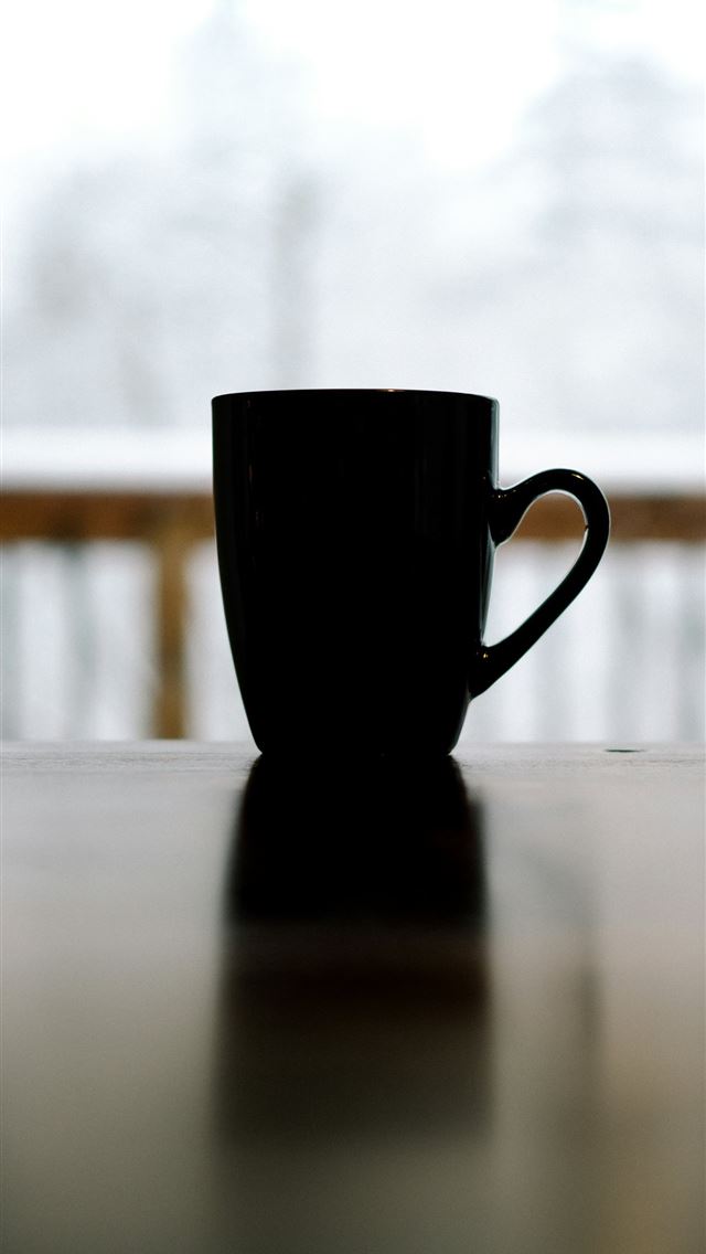 1290x2796 black ceramic mug on top of table -  iPhone Wallpaper