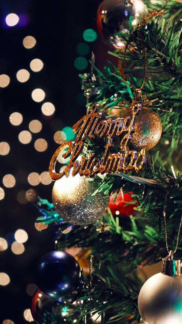 1290x2796 gold Merry Christmas decor -  iPhone Wallpaper