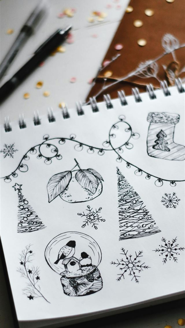 640x1136 white and black sketch on white paper -  iPhone Wallpaper