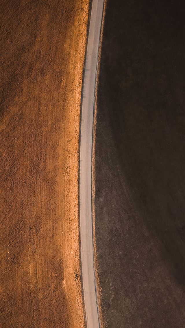1290x2796 A road winding between fields of color  -  iPhone Wallpaper