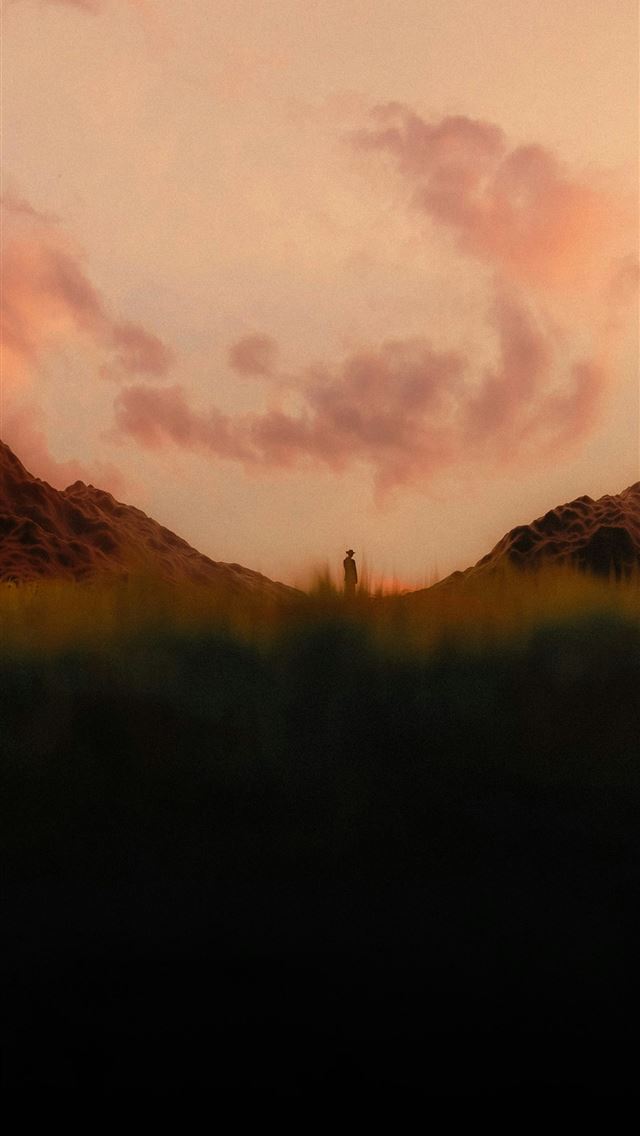 1290x2796 A field with mountains in the background under a c... -  iPhone Wallpaper