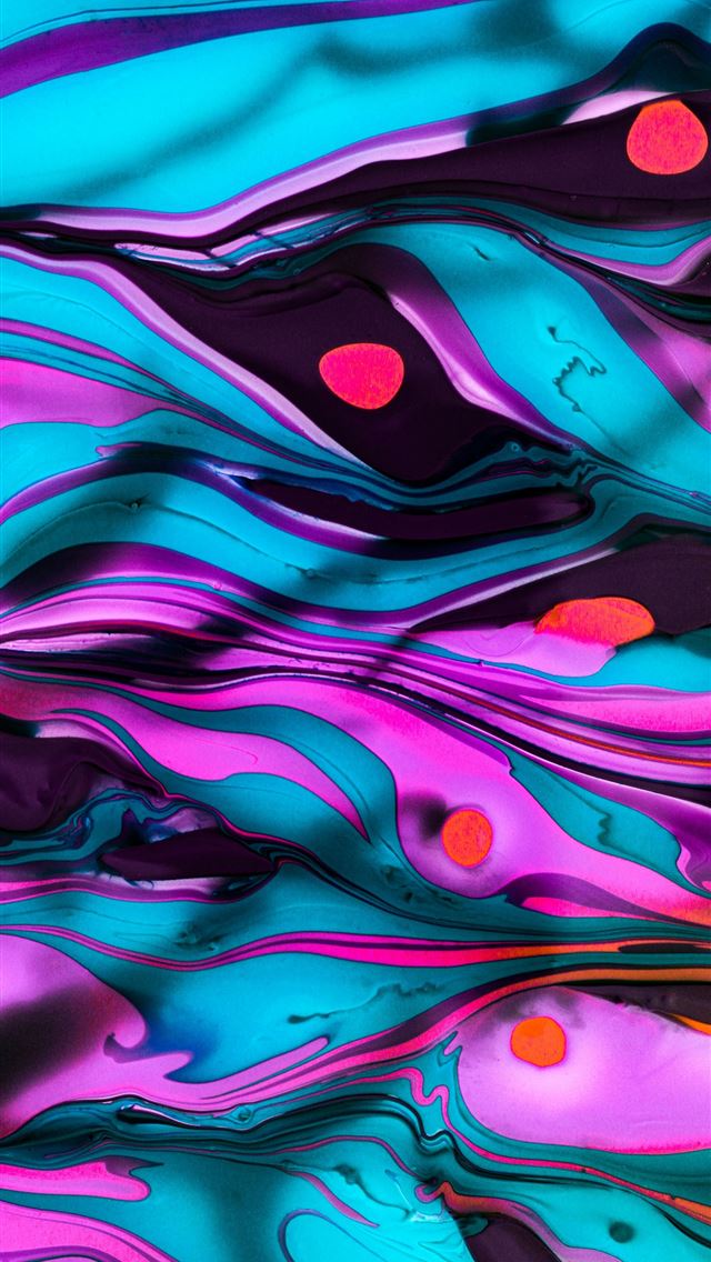 640x1136 An abstract painting of blue pink and orange -  iPhone Wallpaper