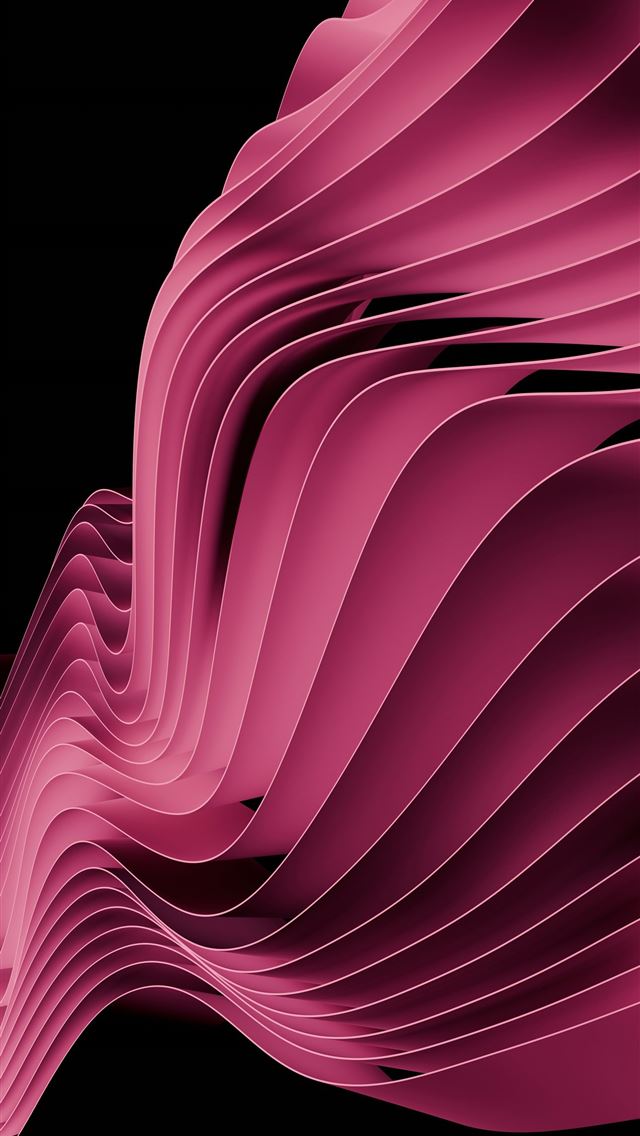 1290x2796 A computer generated image of a pink wave on a bla... -  iPhone Wallpaper