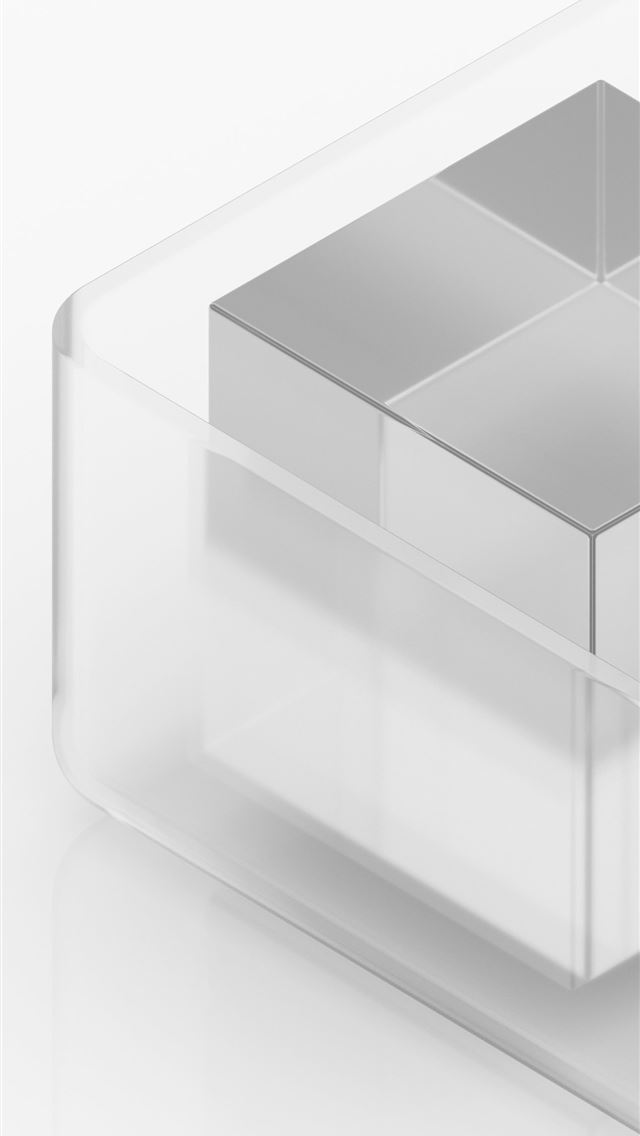 1290x2796 A glass box with a silver square in it -  iPhone Wallpaper