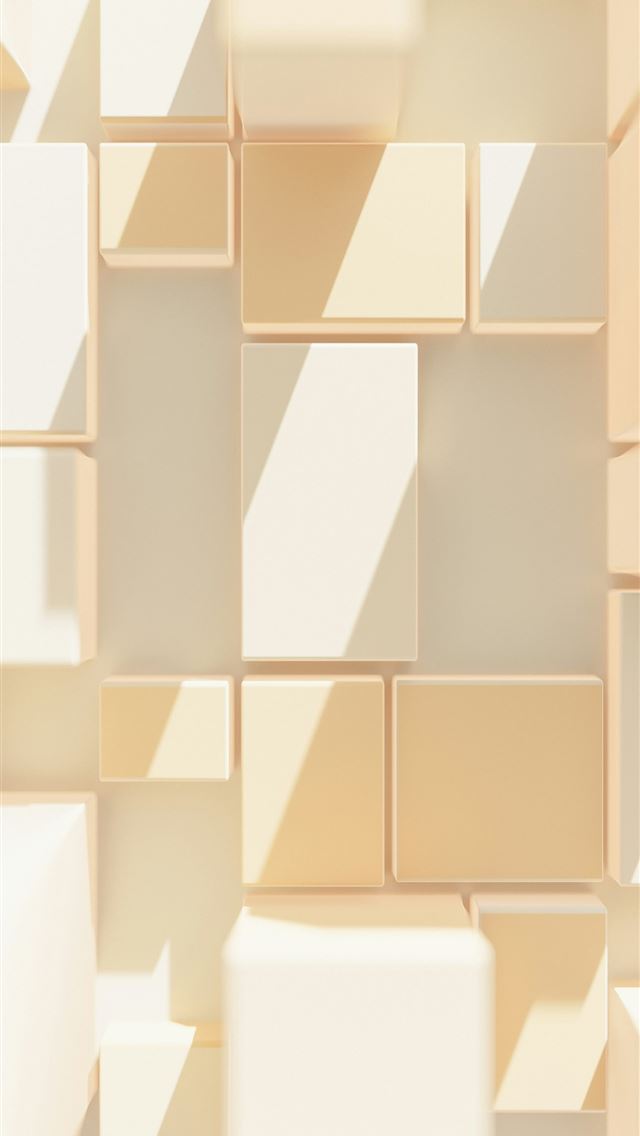 1290x2796 Geometric cubes with warm sunlight and shadows  -  iPhone Wallpaper