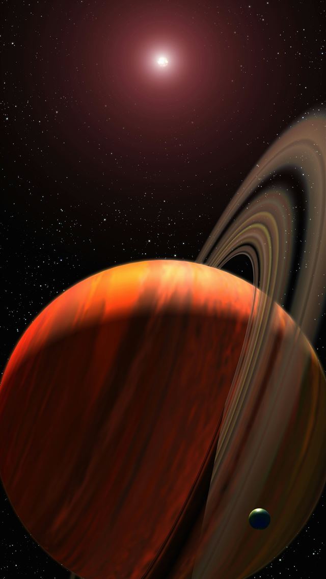 1290x2796 an artist's rendering of a planet with a star in t... -  iPhone Wallpaper