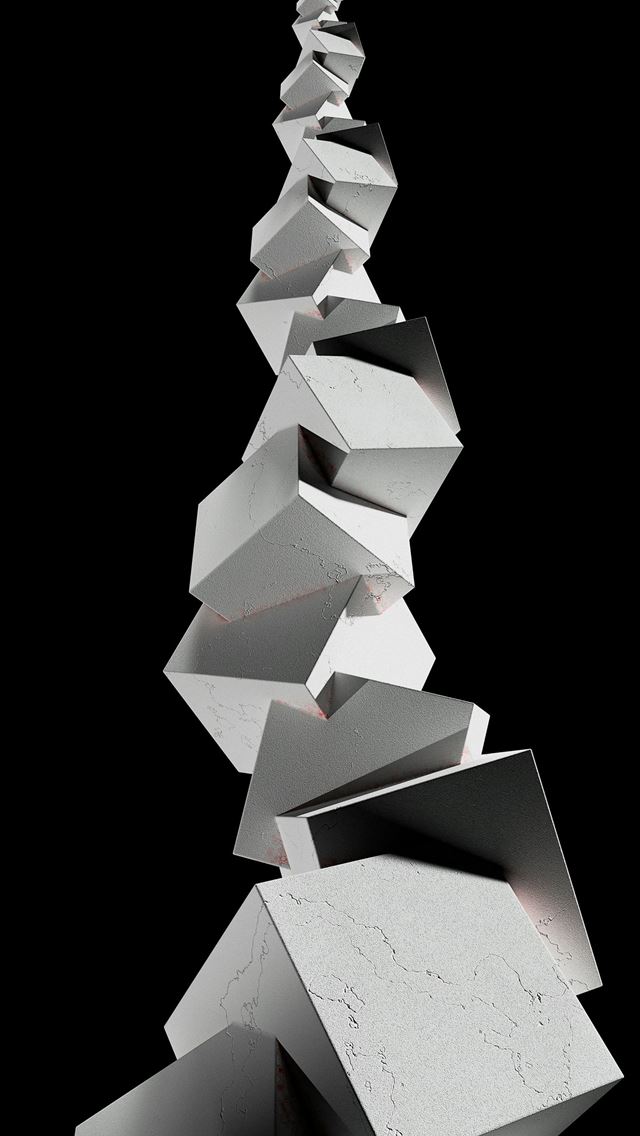 1290x2796 A very tall tower with lots of boxes on top of it - creative iPhone Wallpaper