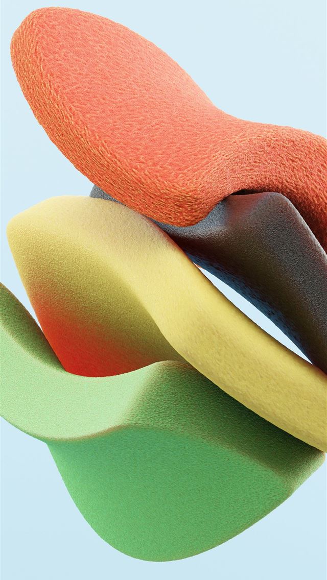 1290x2796 Abstract shapes stacked in various colors  -  iPhone Wallpaper