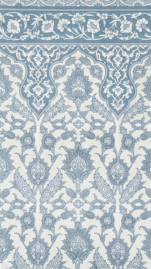 640x1136 A blue and white rug with an intricate design -  iPhone Wallpaper