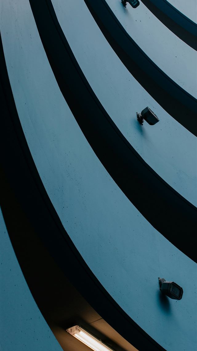 1290x2796 Curved building facade with lights  -  iPhone Wallpaper
