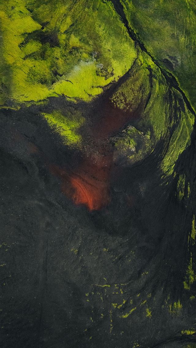 1290x2796 A satellite image of a green and black area -  iPhone Wallpaper