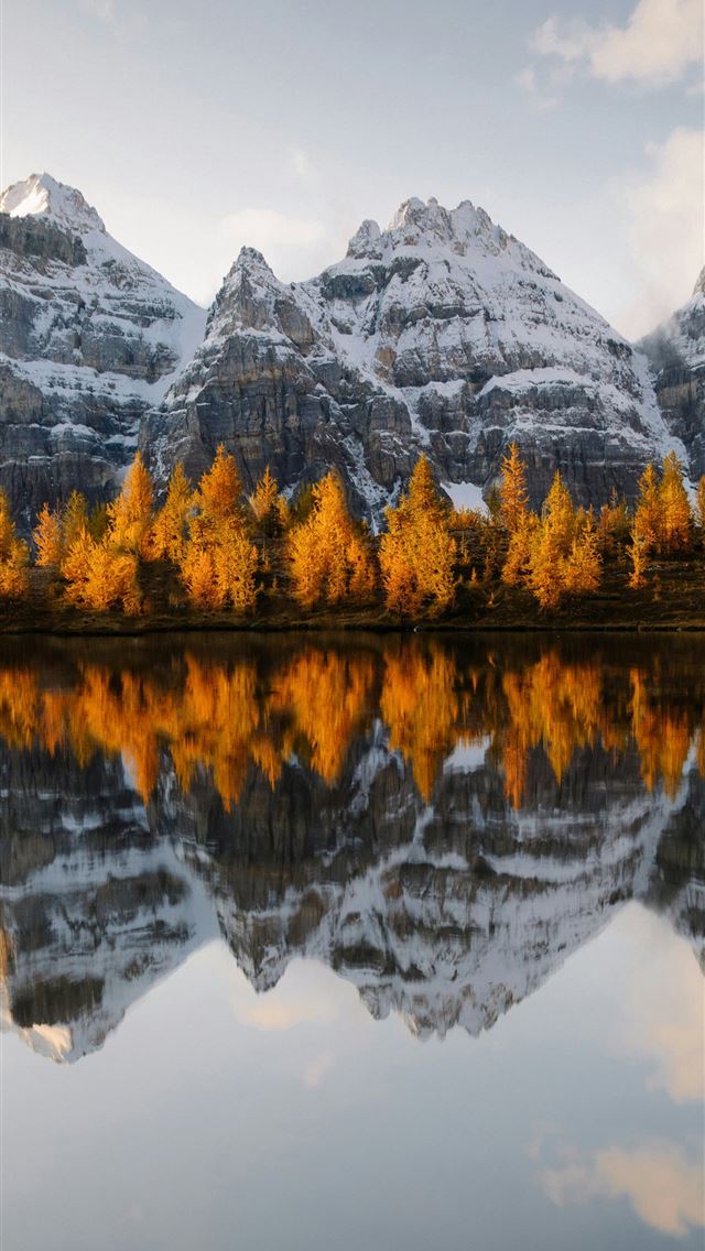 1290x2796 snow covered mountain near lake during daytime -  iPhone Wallpaper