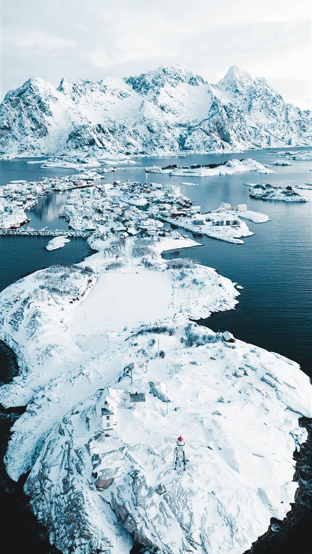 1290x2796 Snow covered mountains and islands in the arctic w... -  iPhone Wallpaper