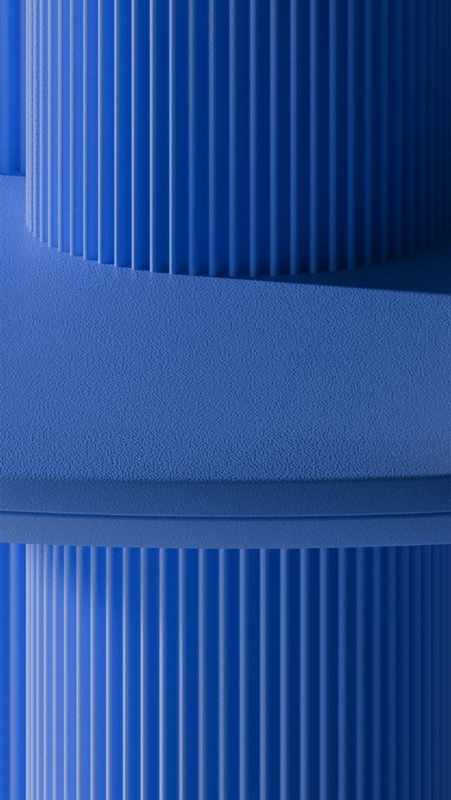 1290x2796 Abstract blue cylindrical forms create an intrigui... -  iPhone Wallpaper