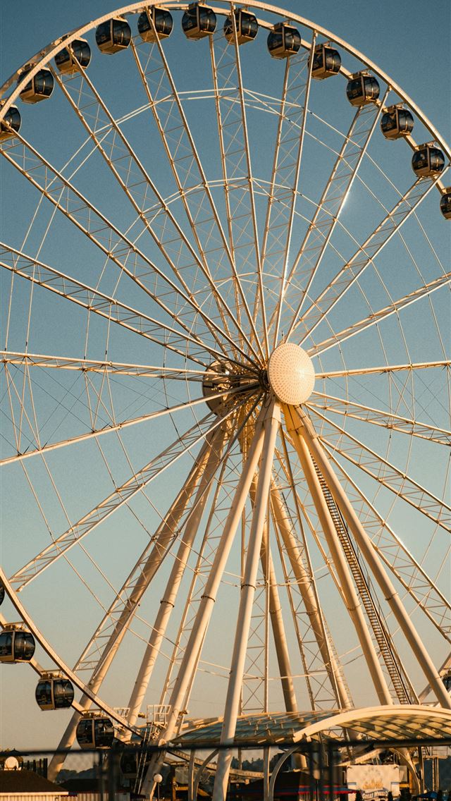 640x1136 A large ferris wheel sitting next to a body of wat... -  iPhone Wallpaper