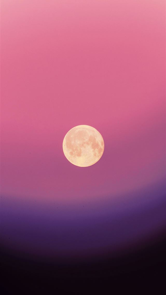 1290x2796 Full moon in a gradient pink and purple sky  -  iPhone Wallpaper
