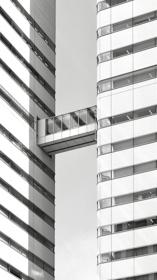 1290x2796 Modern buildings with striped facades and geometri... -  iPhone Wallpaper