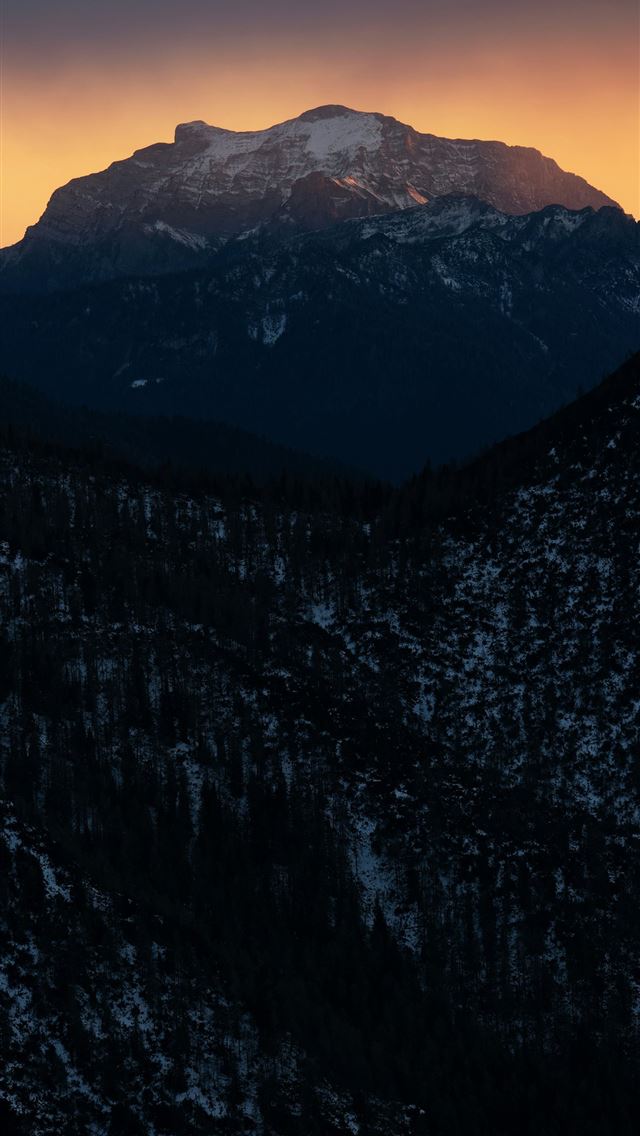 1290x2796 hill covered with snow -  iPhone Wallpaper