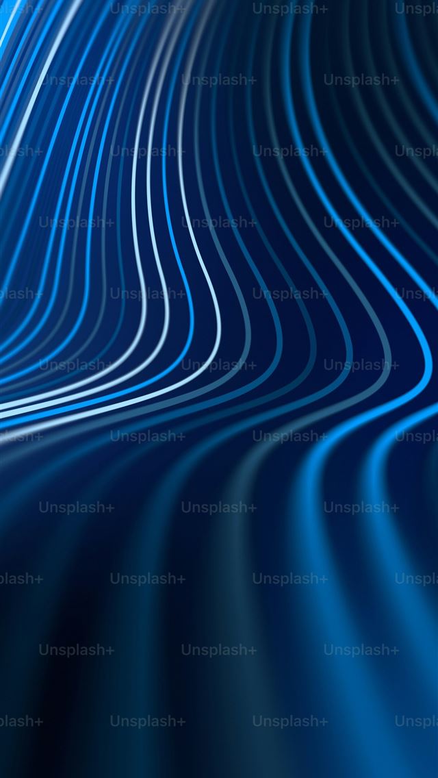 1290x2796 Digital abstract blue colored lines 3d rendering b... -  iPhone Wallpaper