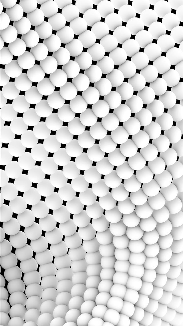 1290x2796 Abstract pattern of white spheres on black  -  iPhone Wallpaper