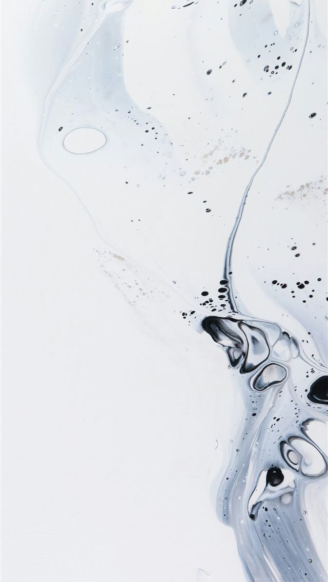 1290x2796 a white and black abstract painting with bubbles -  iPhone Wallpaper