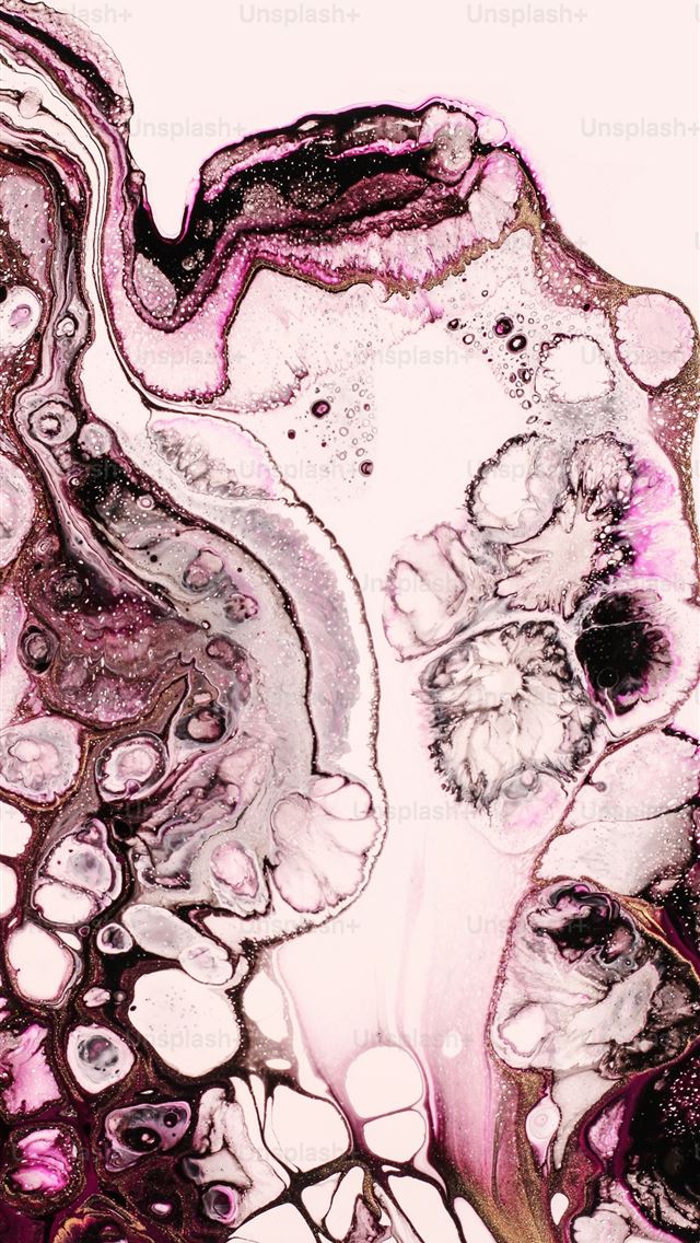 1290x2796 a close up of a pink and black substance -  iPhone Wallpaper