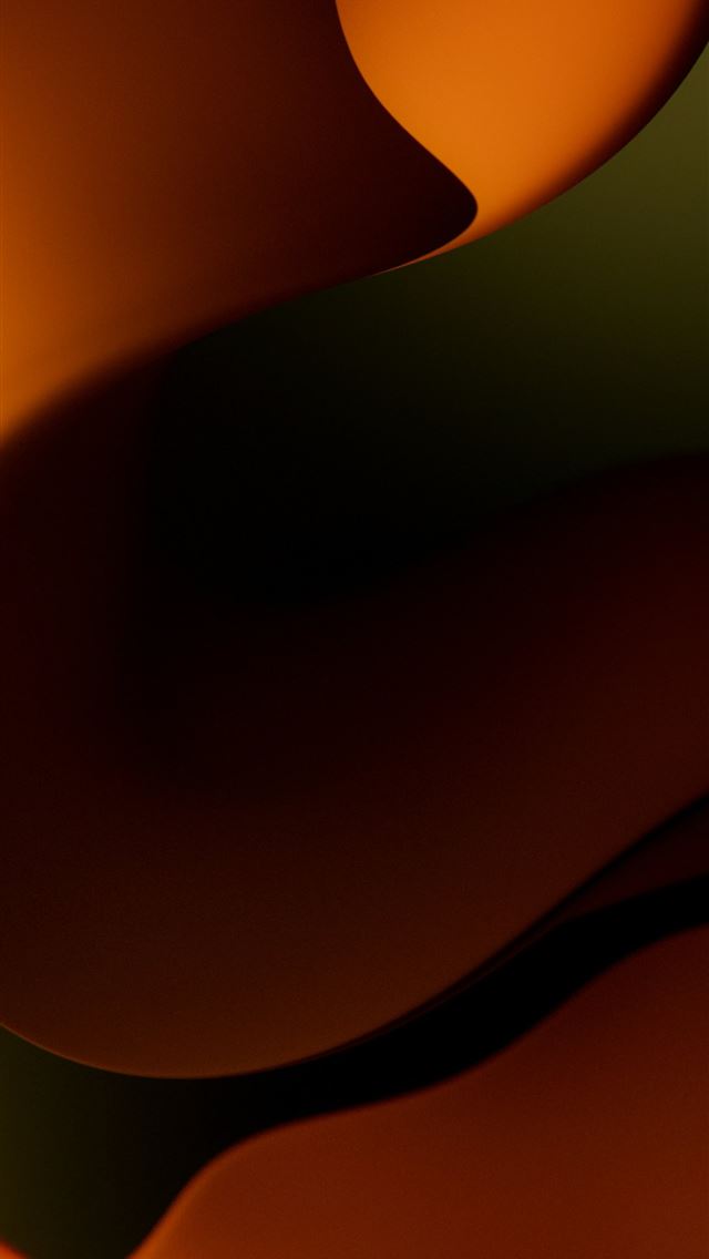 1290x2796 Abstract orange and dark brown flowing shapes -  iphone 13 Wallpaper