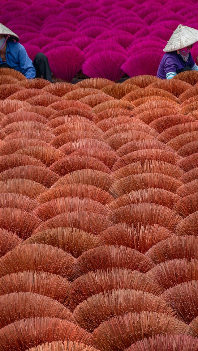 1290x2796 two people with umbrellas sitting in a field -  iPhone Wallpaper