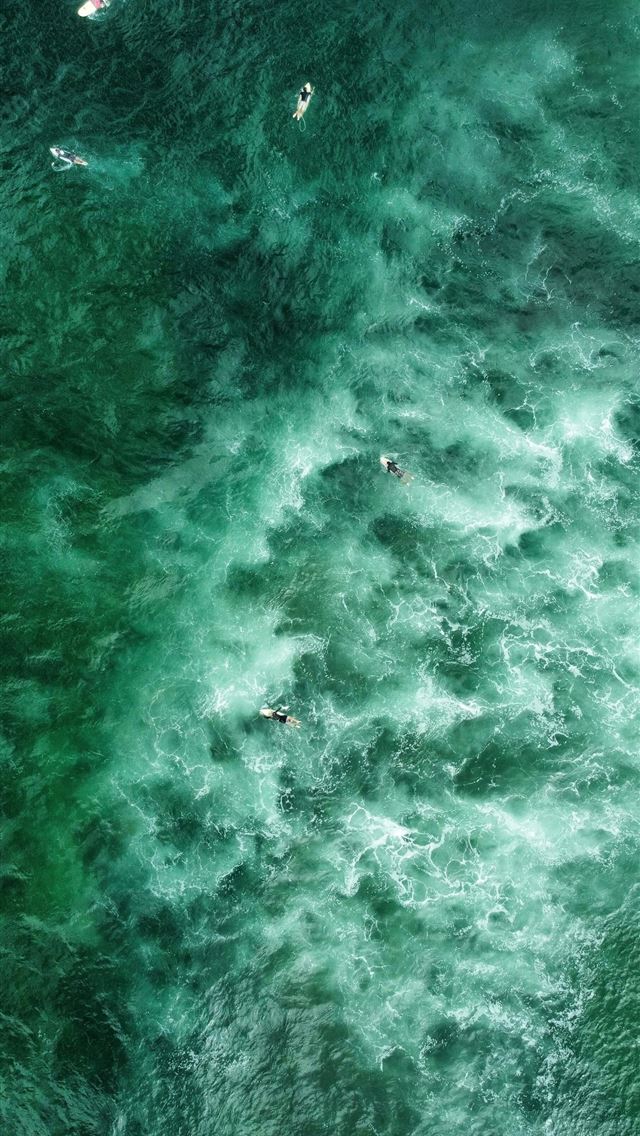 1290x2796 a group of people riding surfboards on top of a la... -  iPhone Wallpaper