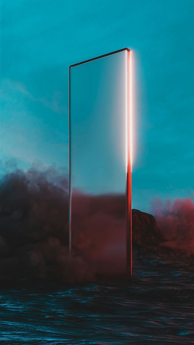 1242x2688 a large mirror sitting in the middle of a body of ... -  iPhone Wallpaper