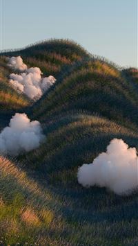 a group of clouds floating in the air wallpaper