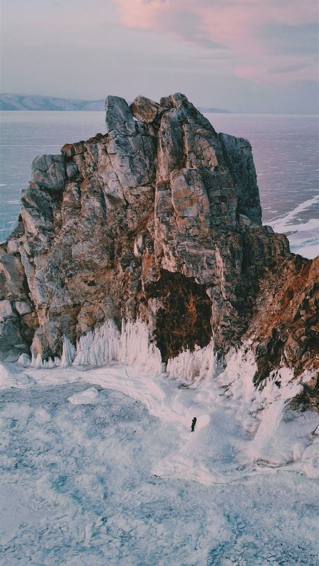 1290x2796 mountain with ice on foot -  iPhone Wallpaper