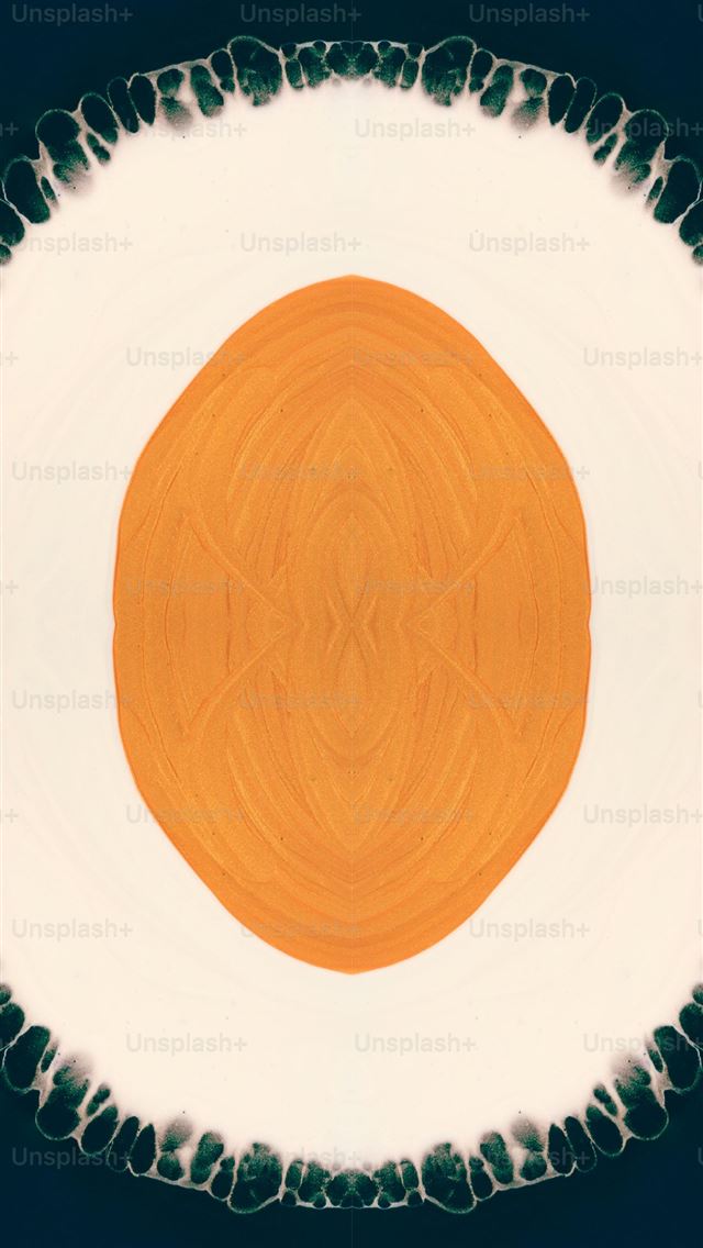 1290x2796 a white and orange plate on a blue background -  iPhone Wallpaper
